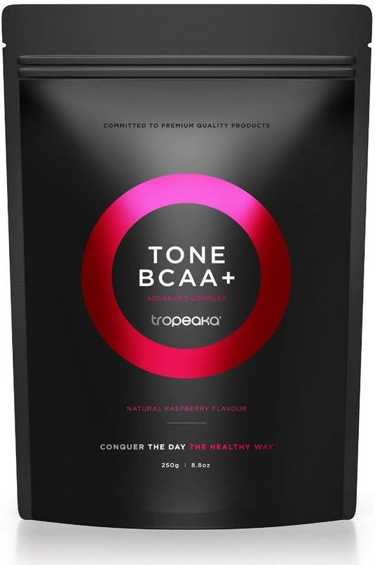 Tropeaka Tone BCAA+ Powder for Muscle Growth, Recovery & Endurance - Vegan & Non-GMO Post Workout Energy Powder - 8.8oz