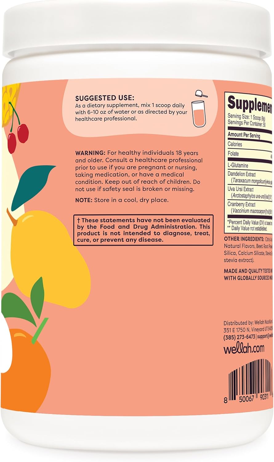 Tropical Punch L-Glutamine Powder - 5g Per Serving, Sweetened with Stevia - 50 Servings