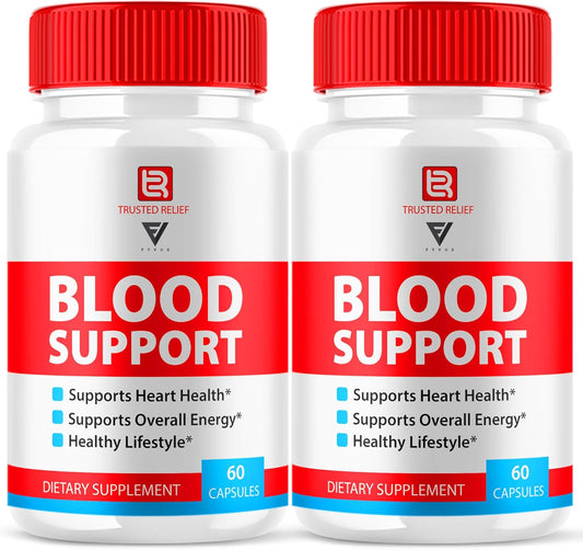 Trusted Relief Blood Support Capsules - Advanced Strength Formula (2 Pack, 120 Capsules)