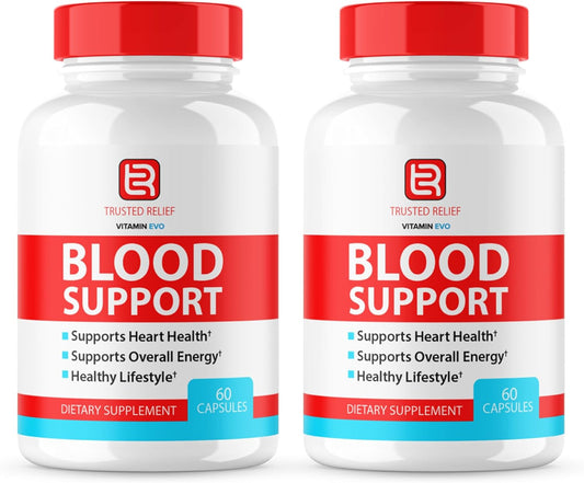 TrustedRelief Maximum Blood Support Formula Supplement - 2 Pack of Advanced Strength Capsules (120 Count)