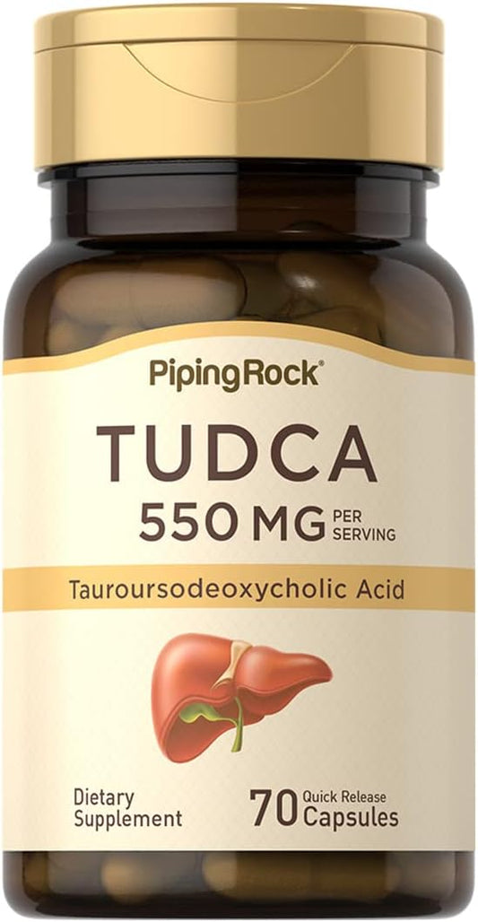 Tudca Supplement 550mg 70 Capsules - Tauroursodeoxycholic Acid - Non-GMO & Gluten Free