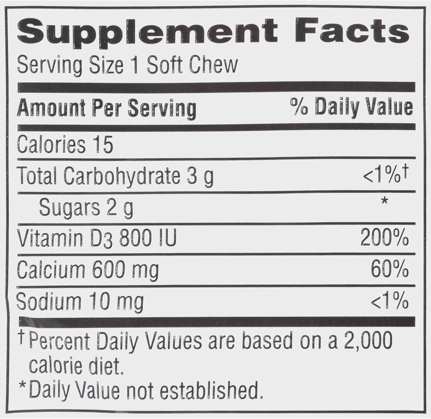 Two Packs of Caltrate Calcium & Vitamin D Soft Chews Vanilla Creme - 60 Each