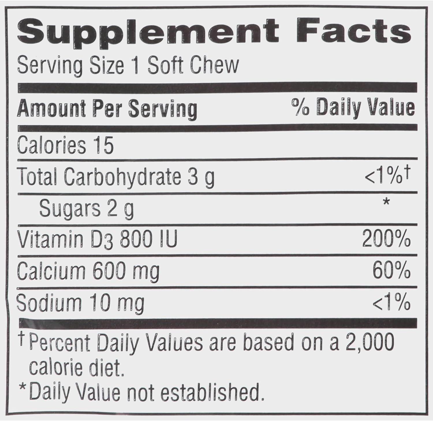 Two Packs of Caltrate Calcium & Vitamin D Soft Chews Vanilla Creme - 60 Each