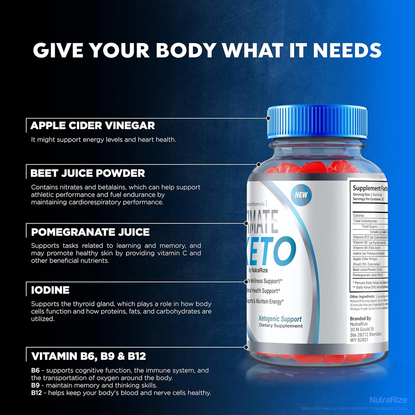 Ultimate Keto ACV Gummies for Advanced  Slimming Formula  - Natural Apple Cider Vinegar Supplement - 1000MG Keto Formula - Official Reviews - 60 Gummies