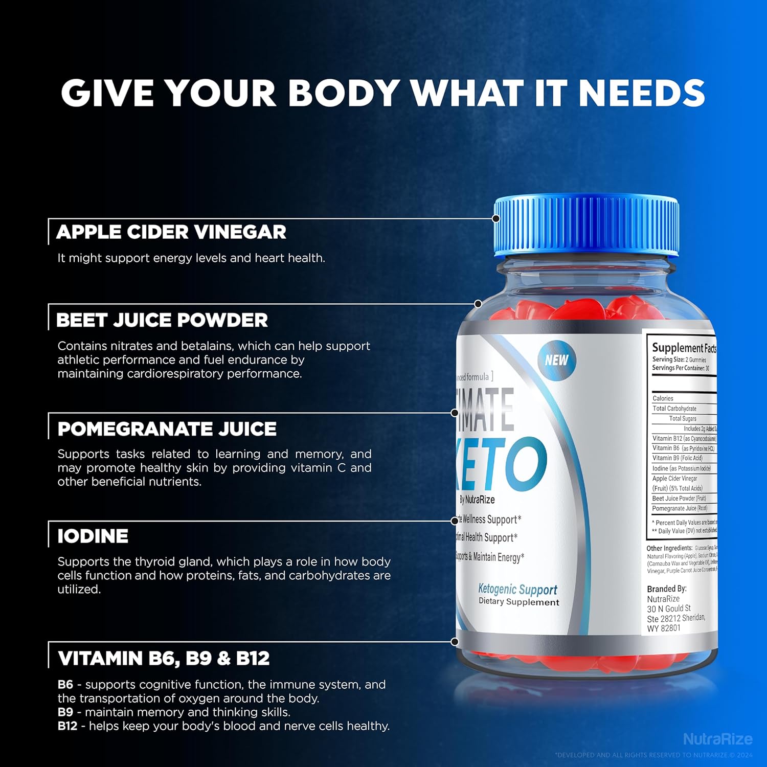 Ultimate Keto ACV Gummies for Advanced  Slimming Formula  - Natural Apple Cider Vinegar Supplement - 1000MG Keto Formula - Official Reviews - 60 Gummies