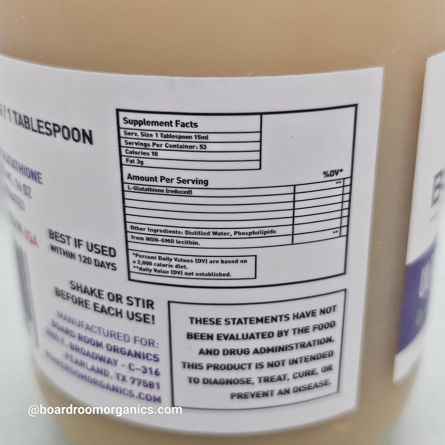 Ultimate Liposomal Glutathione Supplement by Board Room Organics