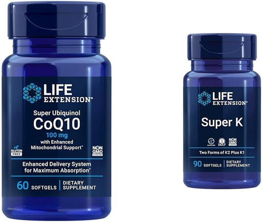 Ultimate Mitochondrial Support Bundle: Super Ubiquinol CoQ10 with Super K Vitamins for Enhanced Energy Production