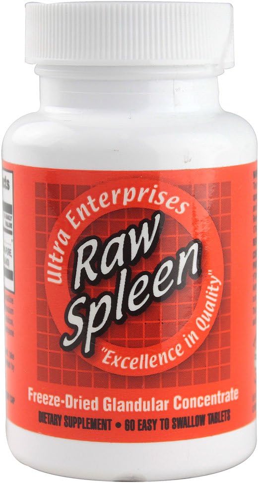 Ultra Glandulars Spleen 200mg - 60 Tablets, Raw Glandular Supplement