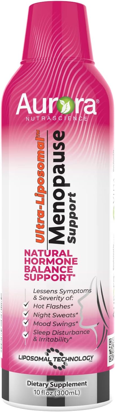 Ultra-Liposomal Menopause Support with EstroG-100, Reduces Symptoms, Hot Flashes, Night Sweats, Mood Swings, 10 fl oz