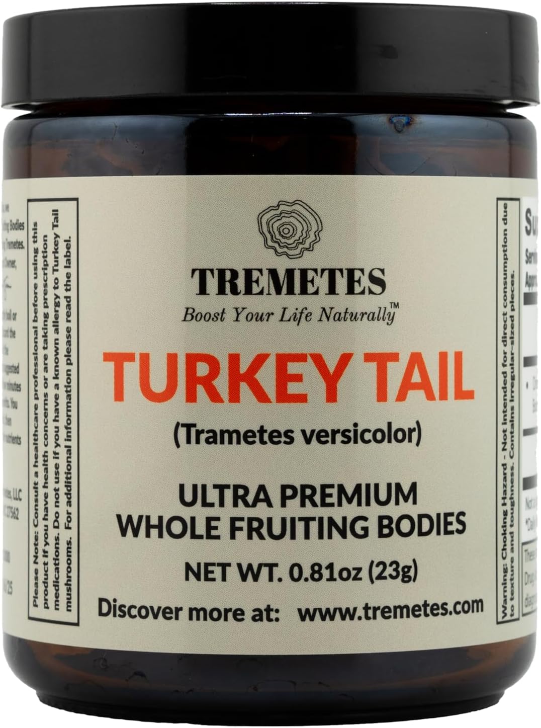 Ultra Premium Dried Turkey Tail Whole Fruiting Bodies by Tremetes - High Quality Mushroom Supplement for Immunity Boost