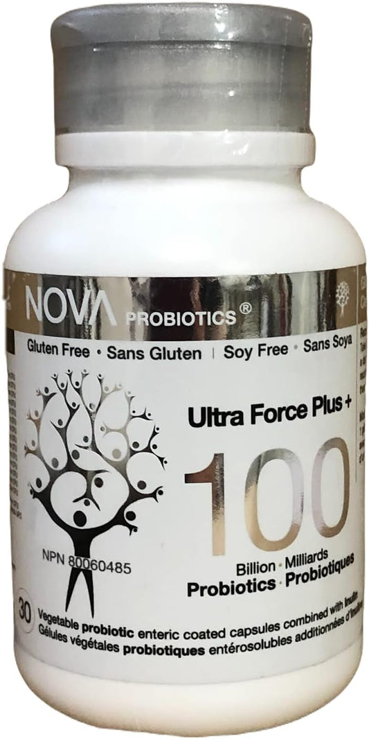 Ultra Strength Probiotics with 100 Billion CFUs - 30 Vegetarian Capsules by NOVA Probiotics