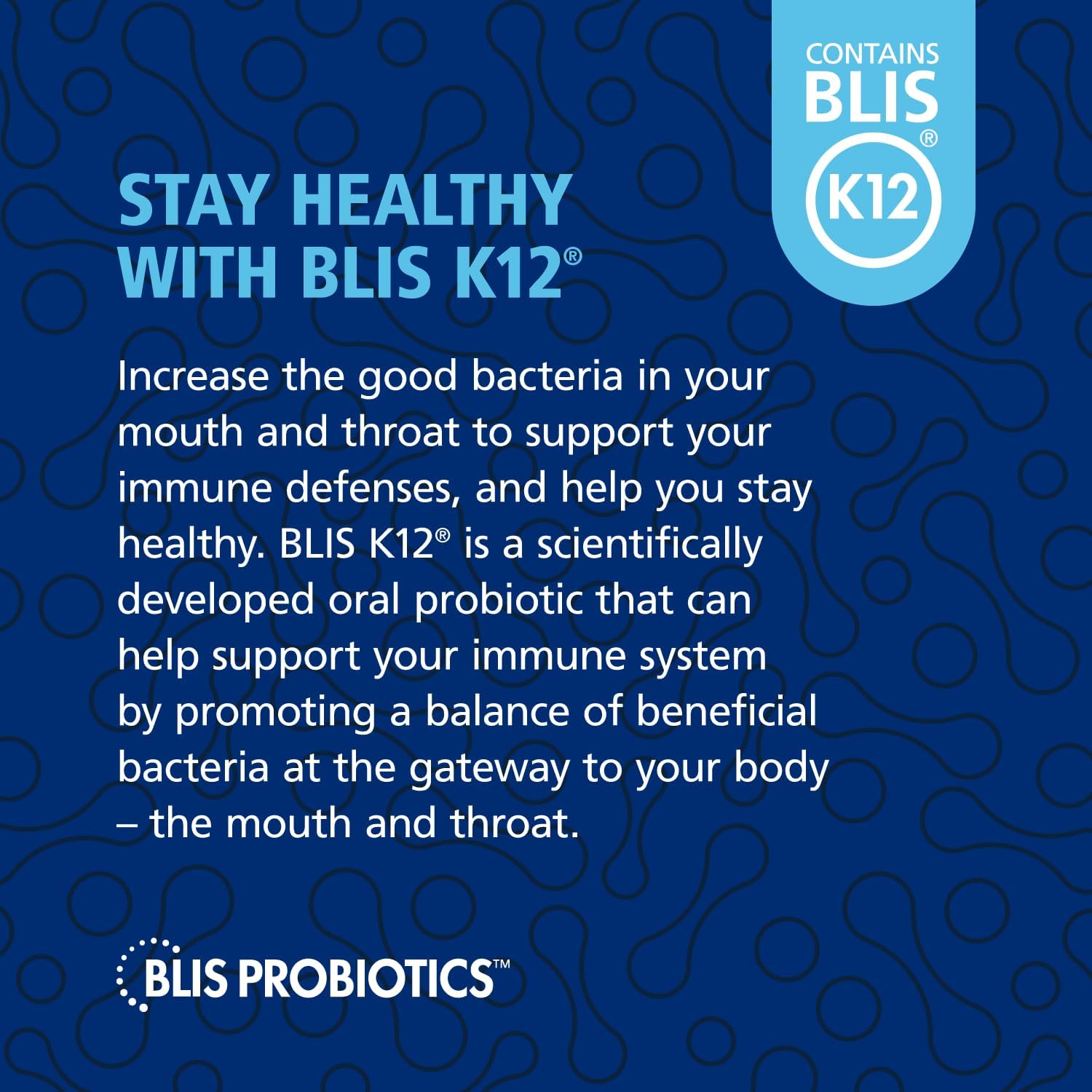 UltraBlis Probiotic Immune Support with BLIS Teeth & Gums M18 - K12 Supplement