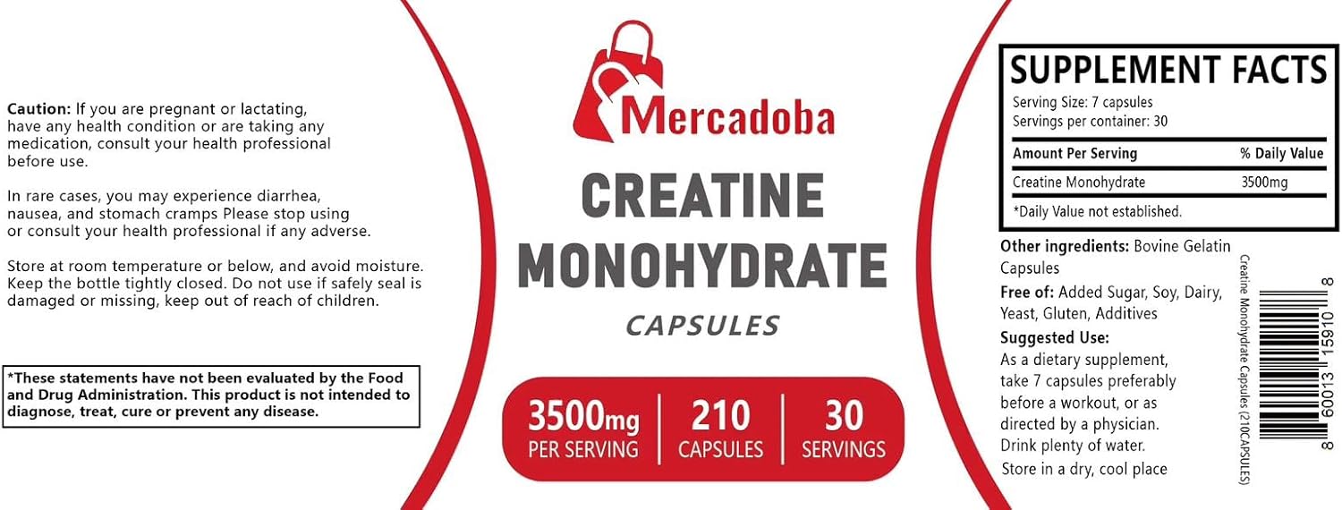 UltraPure Creatine Monohydrate Capsules for Extreme Strength and Performance - Premium Quality Formula