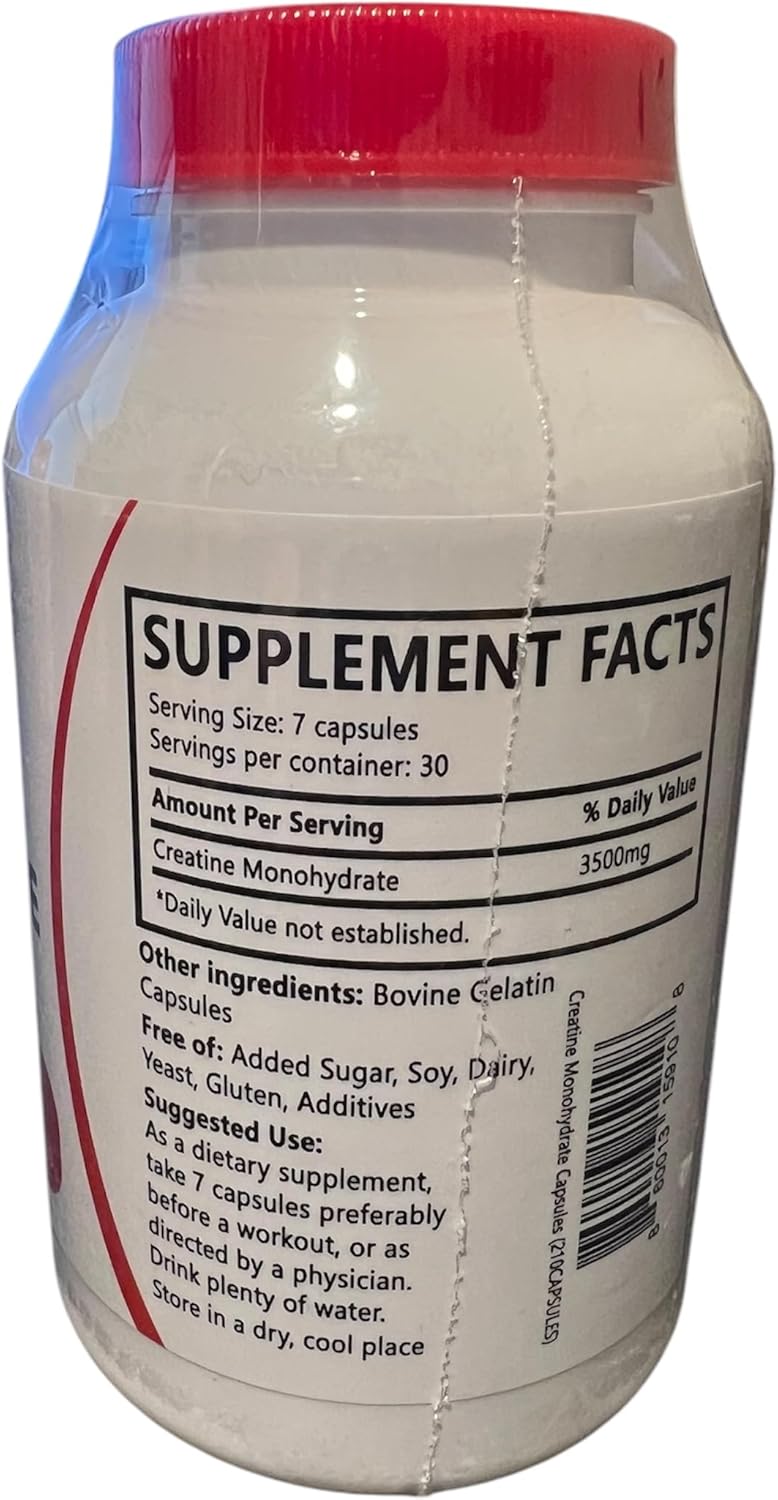 UltraPure Creatine Monohydrate Capsules for Extreme Strength and Performance - Premium Quality Formula