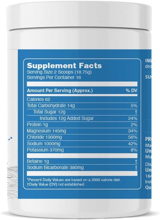 Unived Elite Hydration Mix: Electrolytes & Betaine for Optimal Hydration - Low Calorie - 16 Servings