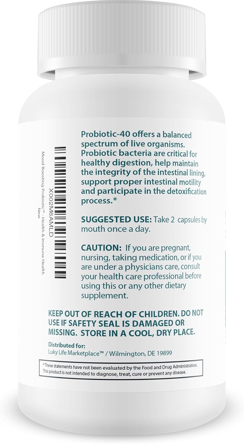 Universal Mood Boosting Probiotic Supplement for Men and Women - Supports Digestive and Immune Health with Prebiotics and Probiotics