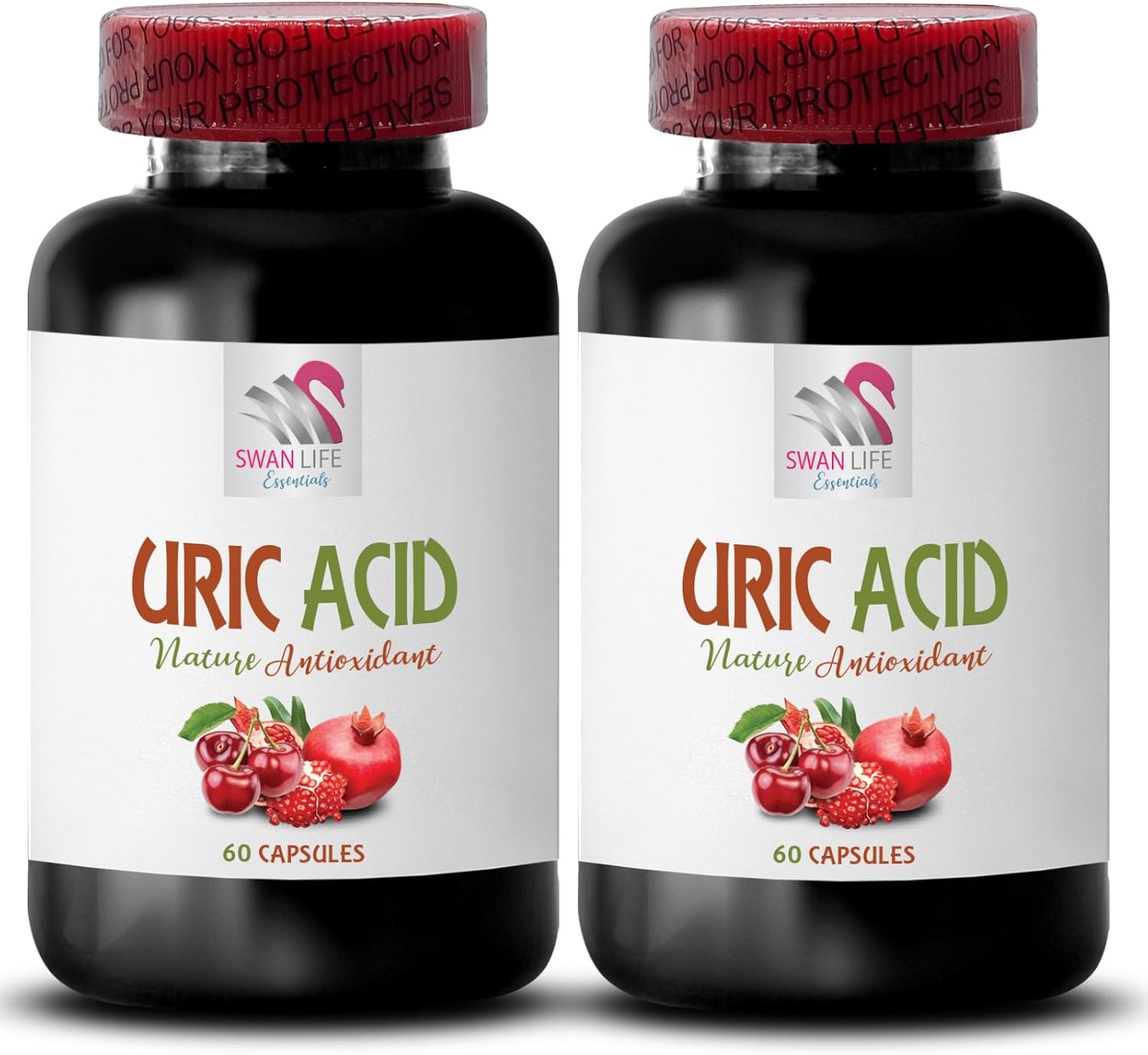 Uric Acid Management Bundle: Cranberry & Tart Cherry Extract 120 Capsules - Balance Uric Acid Levels with Natural Foods & Supplements