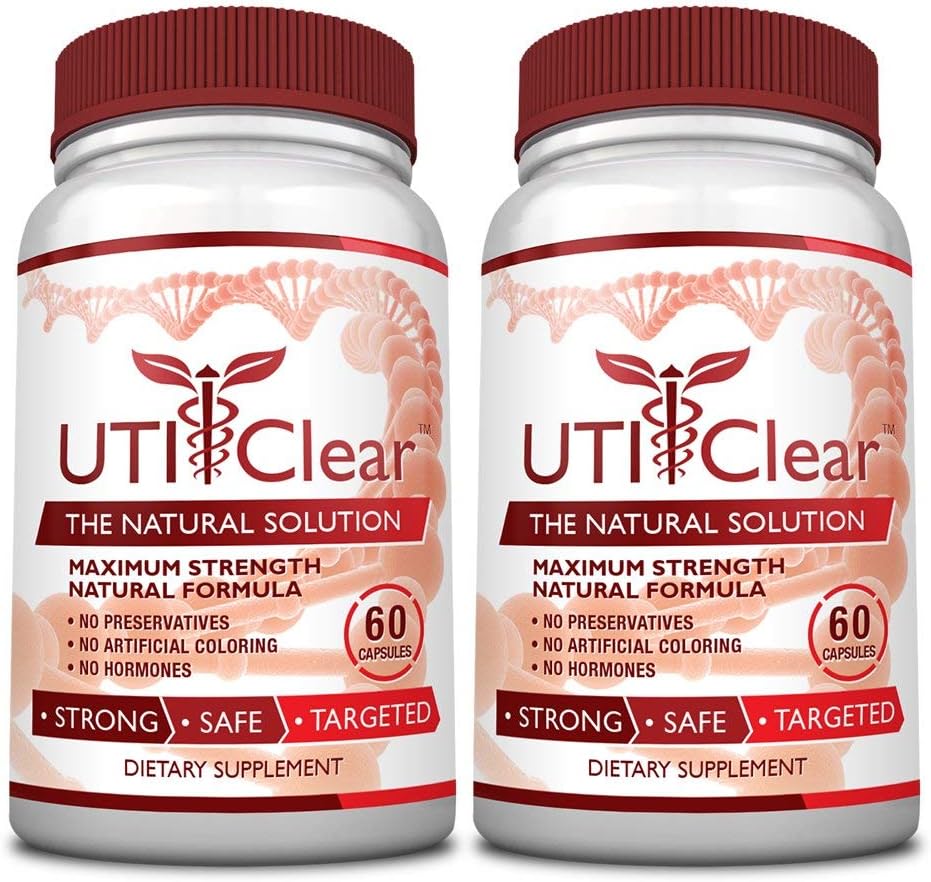 UTI Clear Supplement with Cranberry, Lingonberry, D-Mannose, Berberine & Uva Ursi - Urinary Tract Support - 1 Bottle