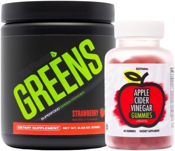 V Shred Greens Strawberry & Apple Cider Vinegar Gummies Bundle by Sculpt Nation