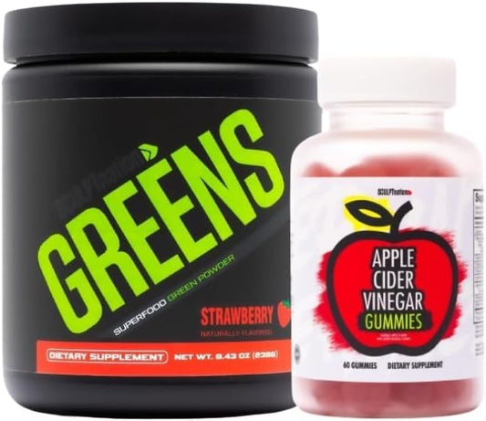V Shred Greens Strawberry & Apple Cider Vinegar Gummies Bundle by Sculpt Nation