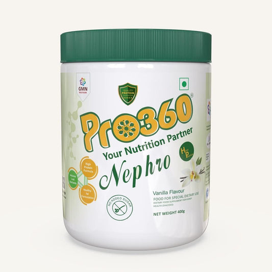 Vanilla Flavoured High-Protein, High-Calorie Dialysis Care Powder with L-Taurine and L-Carnitine for Kidney Health - 400g