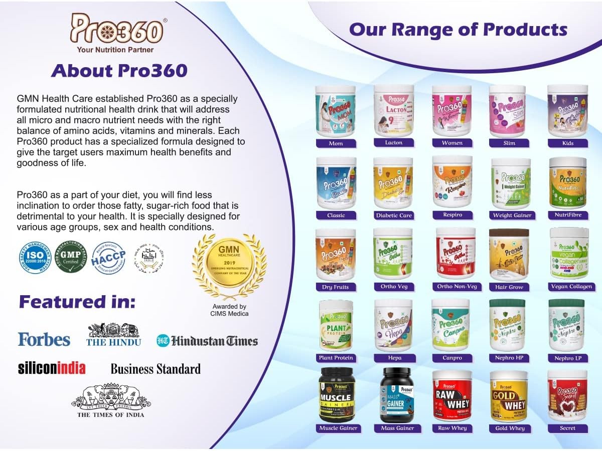Vanilla Flavoured High-Protein, High-Calorie Dialysis Care Powder with L-Taurine and L-Carnitine for Kidney Health - 400g
