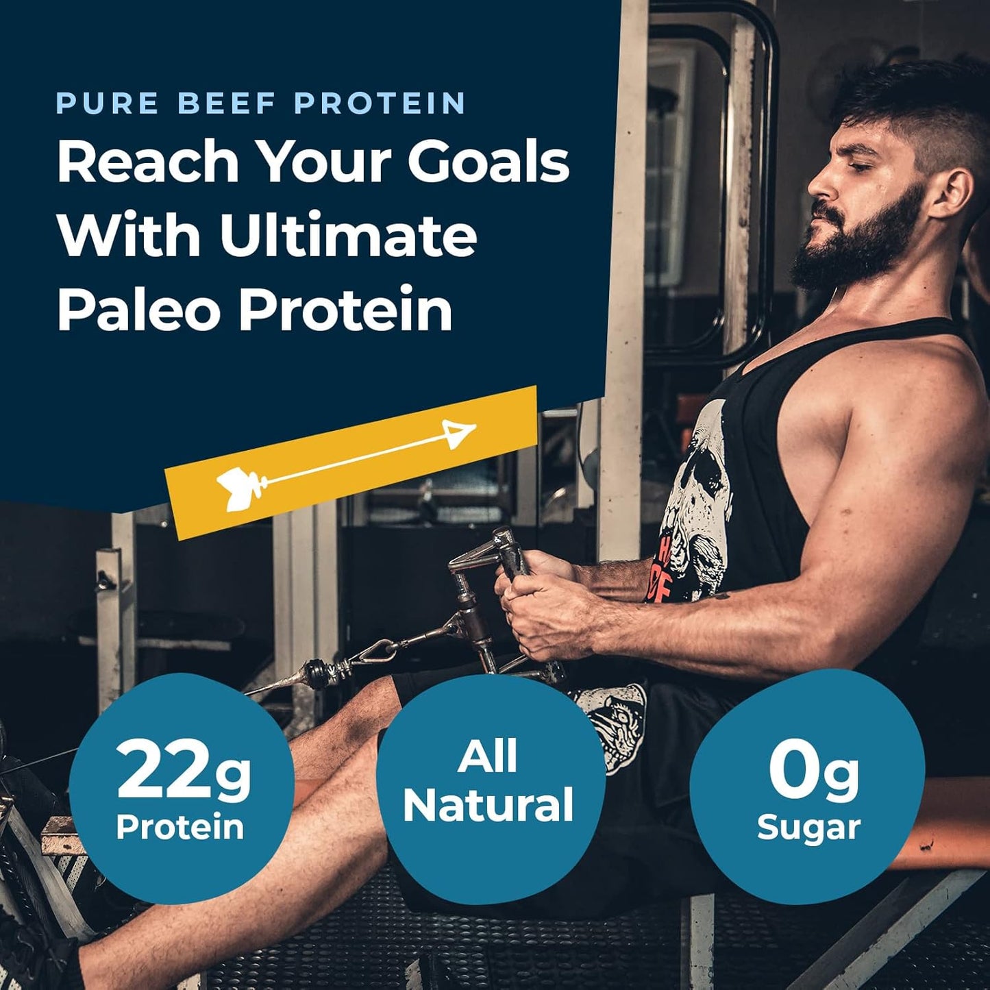 Vanilla Grass Fed Beef Protein Powder with Collagen Peptides | Paleo, Gluten Free, Keto - 15 Servings