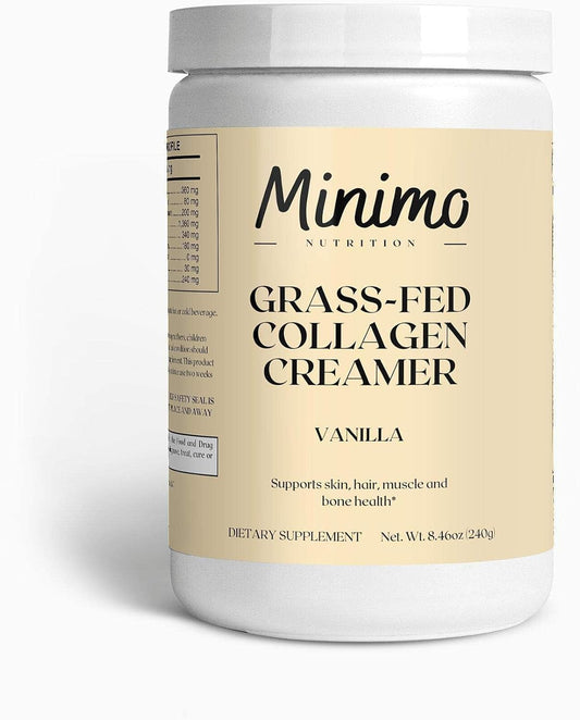 Vanilla Grass-Fed Collagen Creamer with 10g Collagen - Hair, Skin, Nail & Joint Support, No Seed Oils - 8.5 oz.
