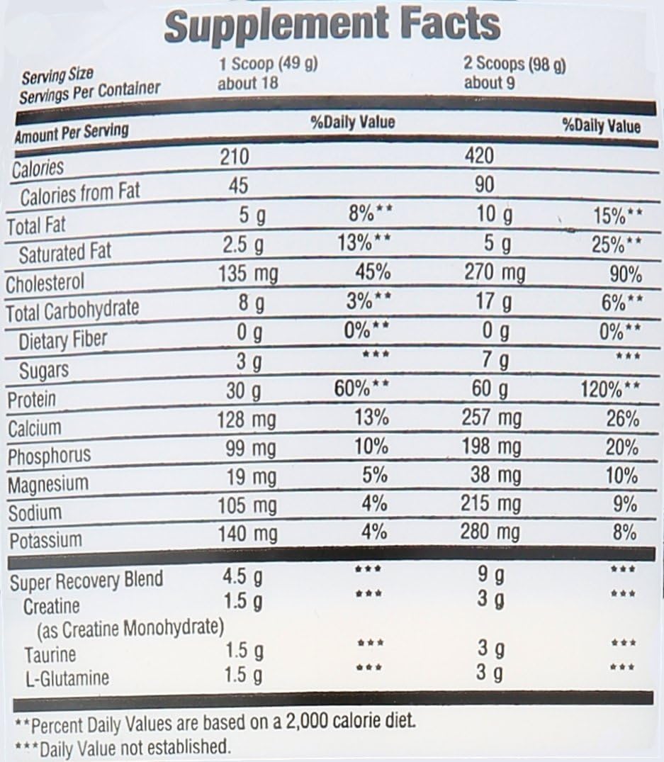 Vanilla Whey Protein Powder with Creatine and Glutamine - 32 Ounce Gluten Free Formula by Body Fortress