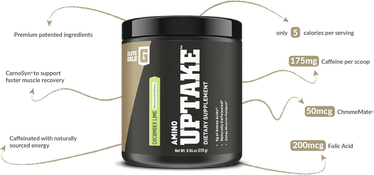 Variety Pack Complete Nutrition Elite Gold Amino Uptake: Strawberry Pineapple, Green Apple, Blueberry Lemonade - Amino Acid Supplement for Energy & Muscle Recovery