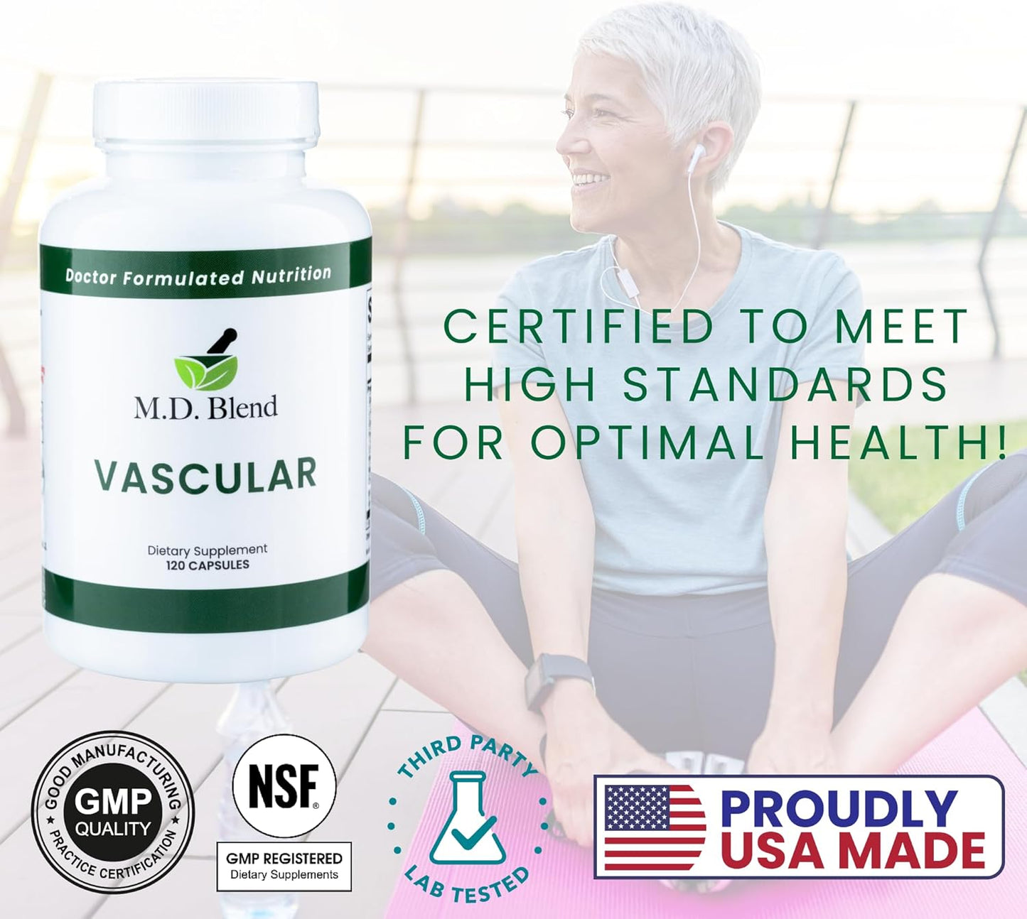 Vascular Wellness Supplement - Expert Formulated for Proper Flow & Balance - Powerful Ingredients - 240 Capsules