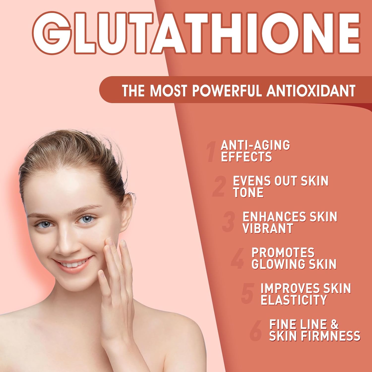Vazatisi Glutathione Collagen Gummies with Vitamin C & E for Women, Skin Care & Anti-Aging, Grapefruit Flavor - 120 Count