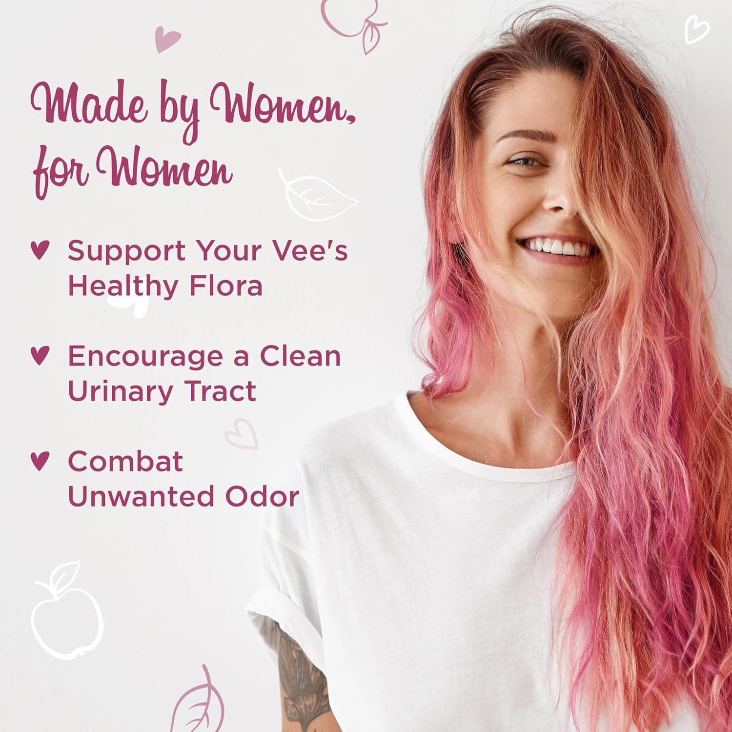 VeeFresh VeeBiotics Women's Probiotics with Cranberry Extract - 60 Capsules for Vaginal Health & pH Balance, Probiotics with Prebiotics for Overall Wellness