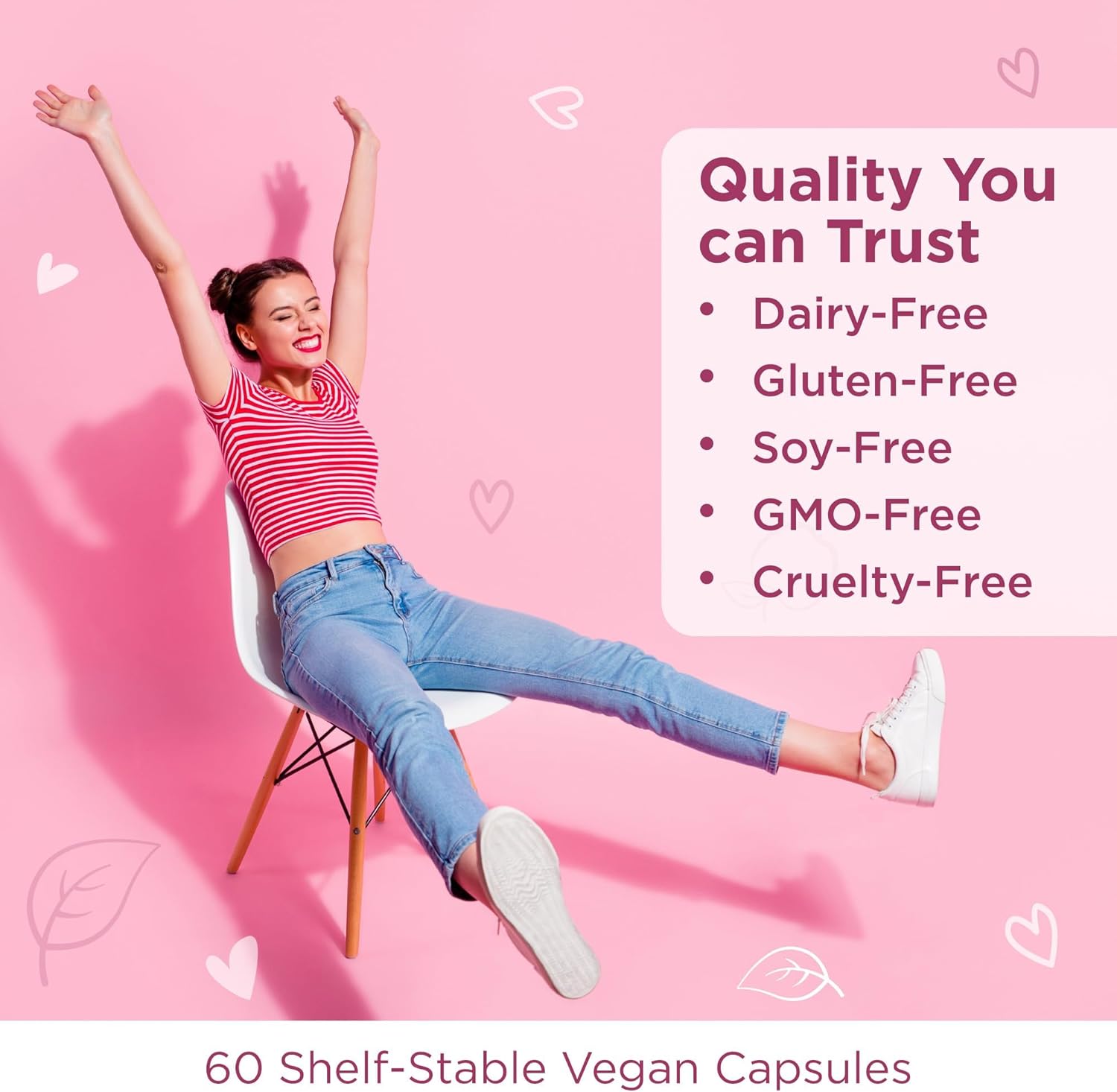 VeeFresh VeeBiotics Women's Probiotics with Cranberry Extract - 60 Capsules for Vaginal Health & pH Balance, Probiotics with Prebiotics for Overall Wellness