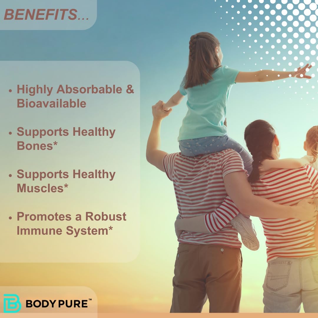 Vegan Body Pure K2-D3 Complete: 5000iu D3, 45mcg K2 as MK7, One-a-Day Formula - 60 Capsules