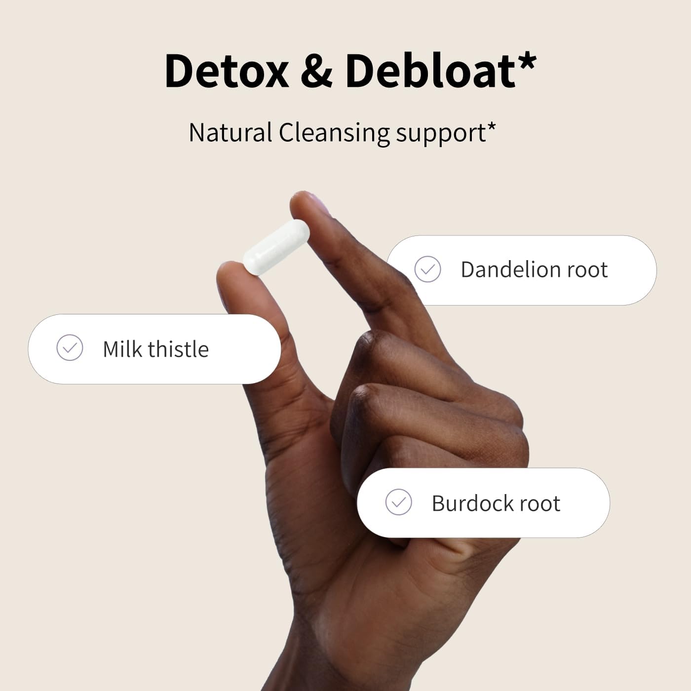 Vegan Detox & Debloat Supplement with Milk Thistle & Dandelion Root - Bloating Relief for Women - 360 Capsules