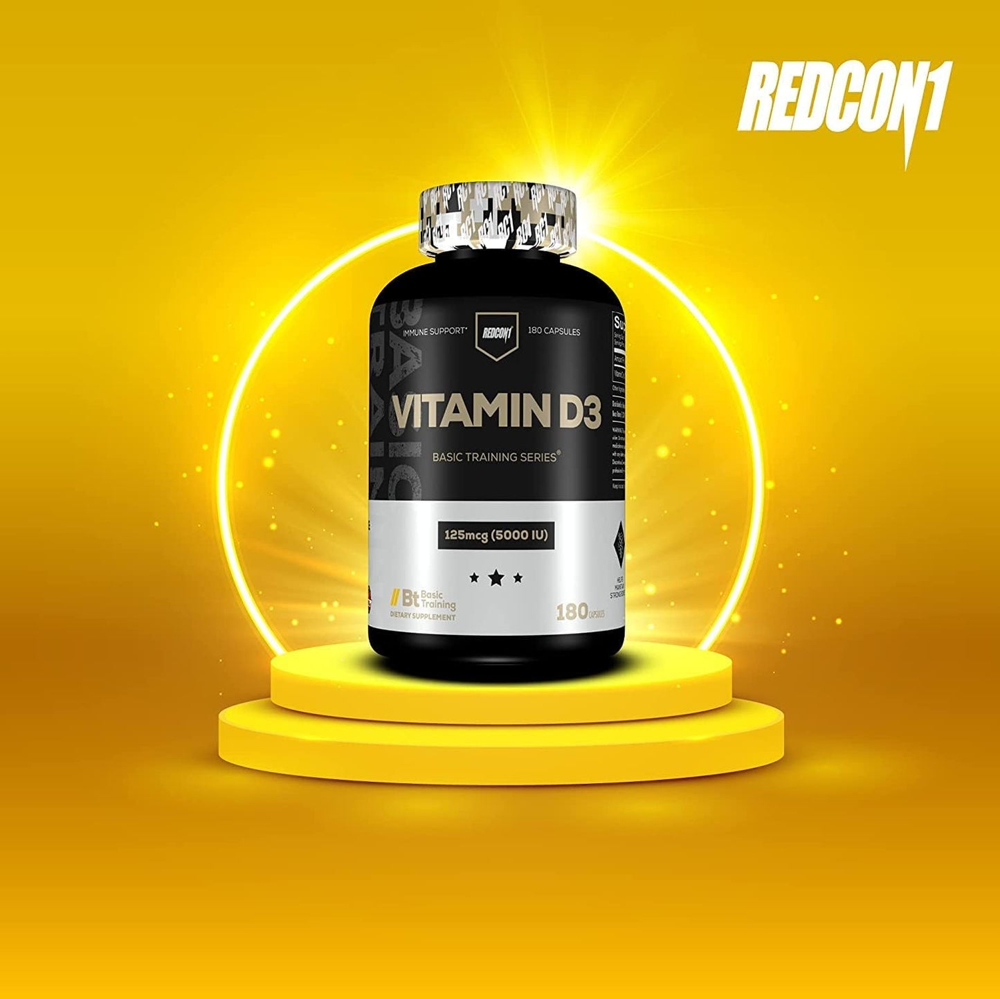 Vegan Keto-Friendly Vitamin D3 Supplement - 5000 IU Per Serving for Strong Bones & Immune Support (180 Servings)