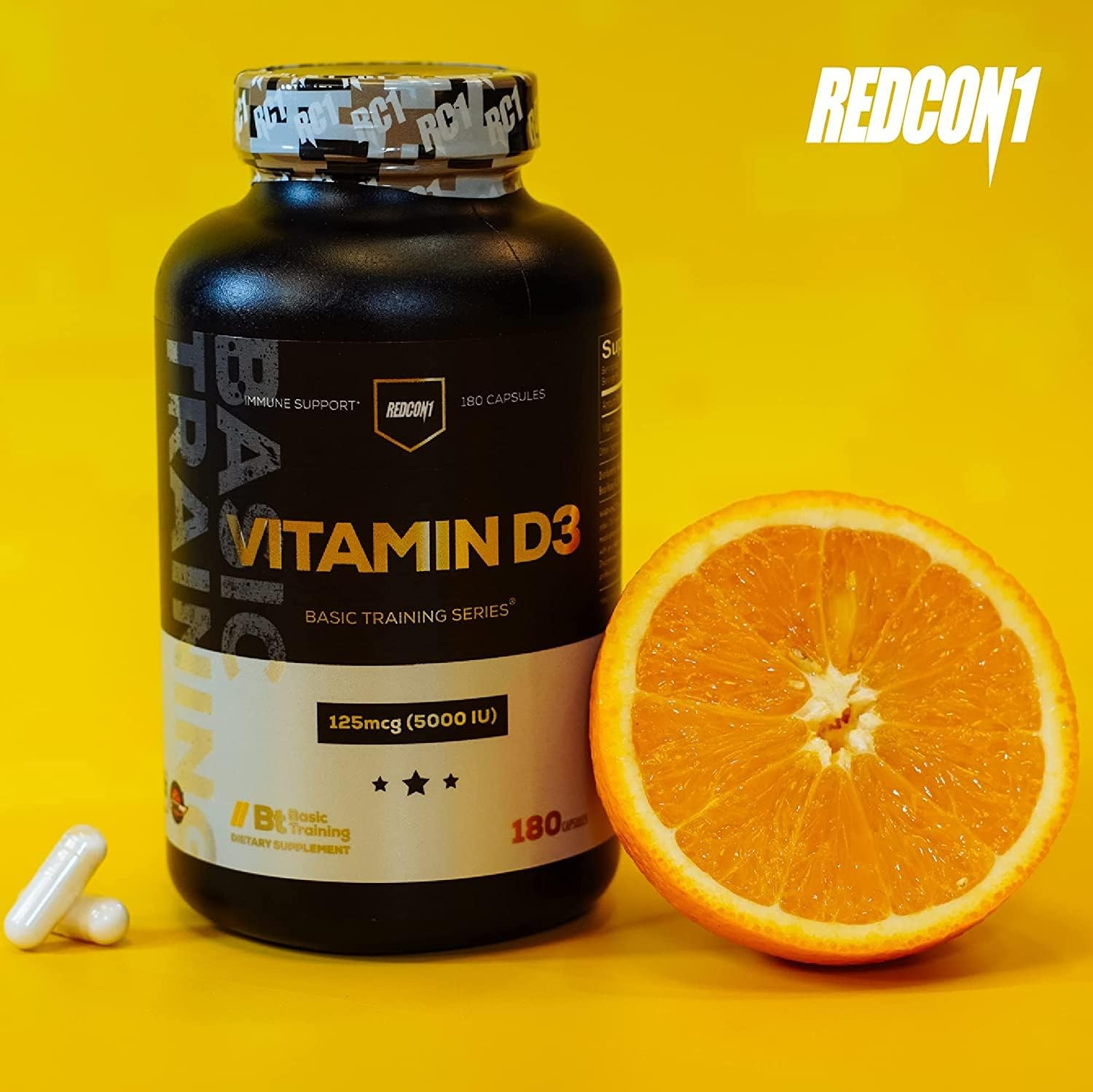 Vegan Keto-Friendly Vitamin D3 Supplement - 5000 IU Per Serving for Strong Bones & Immune Support (180 Servings)