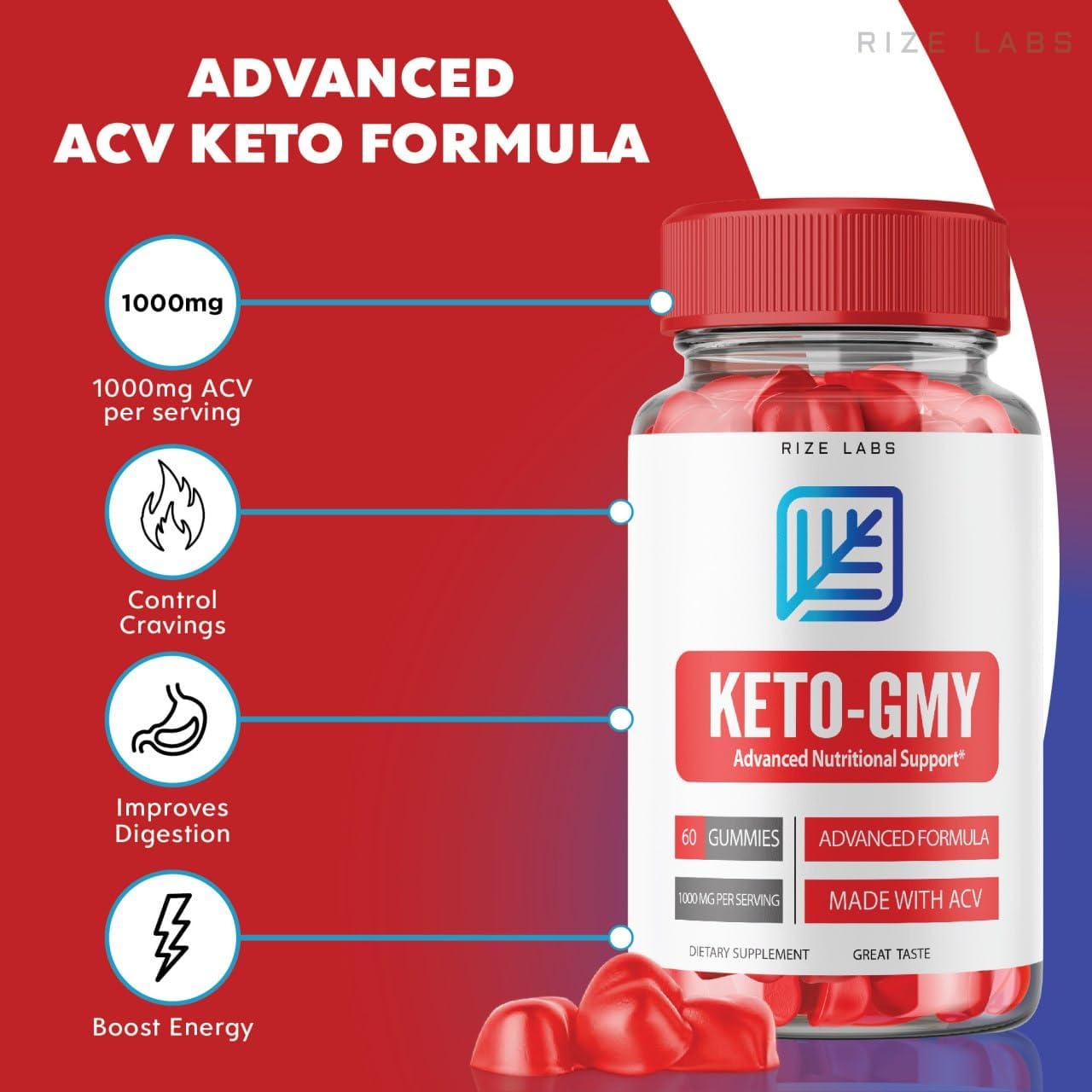 Vegan Keto-GMY Gummies for  Slimming Formula  | Advanced Nutritional Support | Reduce Belly Fat | 120 Gummies