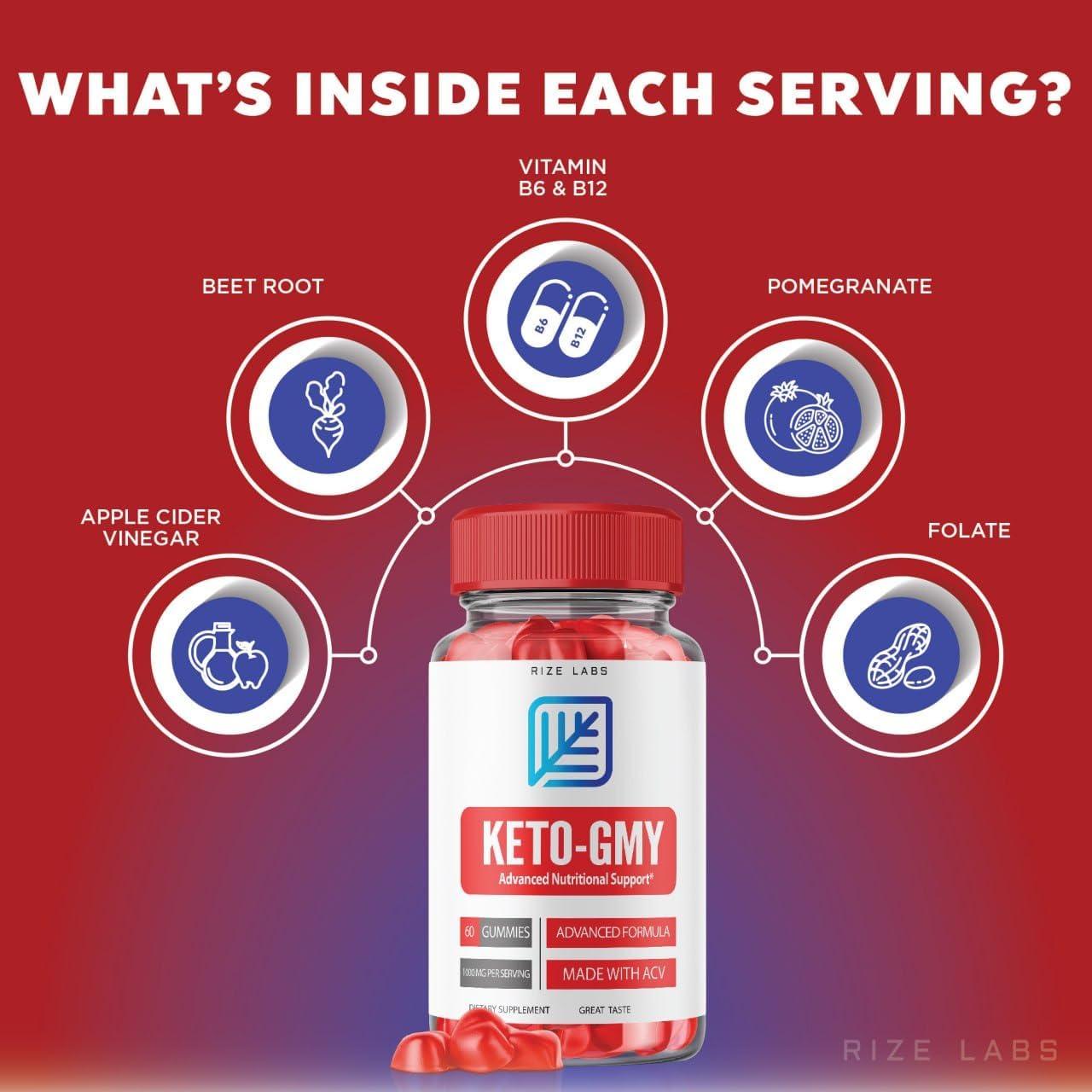 Vegan Keto-GMY Gummies for  Slimming Formula  | Advanced Nutritional Support | Reduce Belly Fat | 120 Gummies
