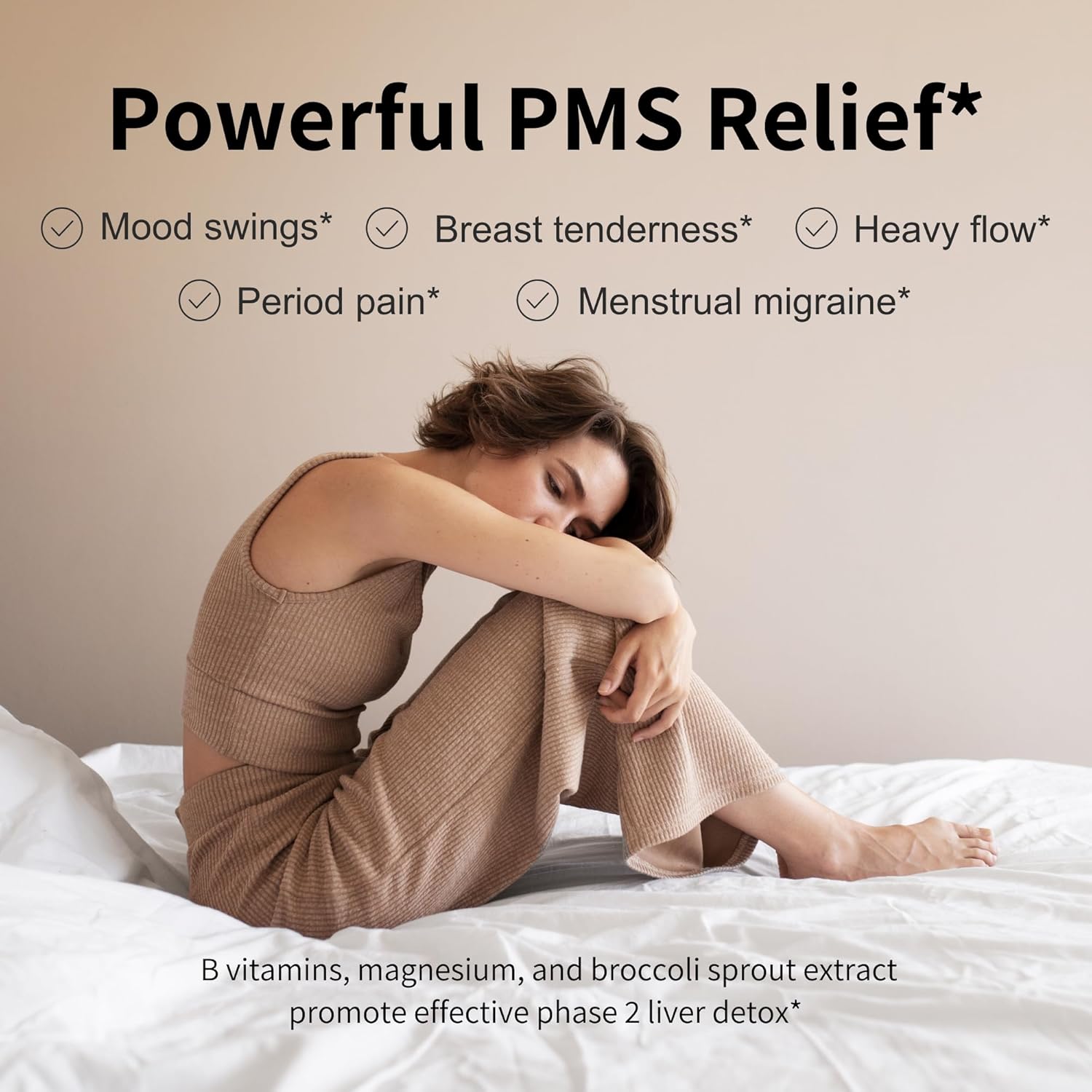 Vegan Menstrual Cycle Support Supplement for Women - Nourished Period + PMS Repair - Natural Health Formula for Cramping, Mood, Headaches - 360 Capsules