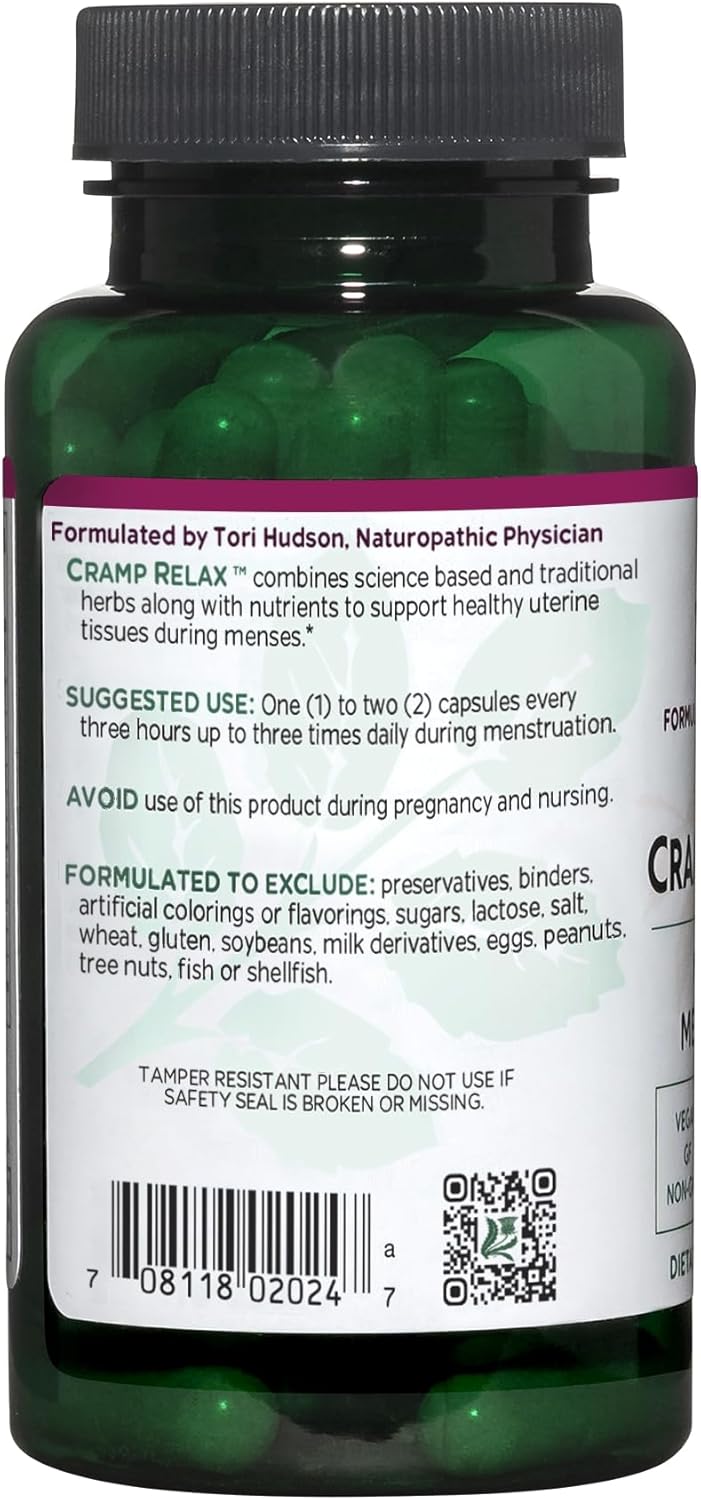 Vegan Menstrual Support with Vitanica Cramp Relax Capsules - 60 Count