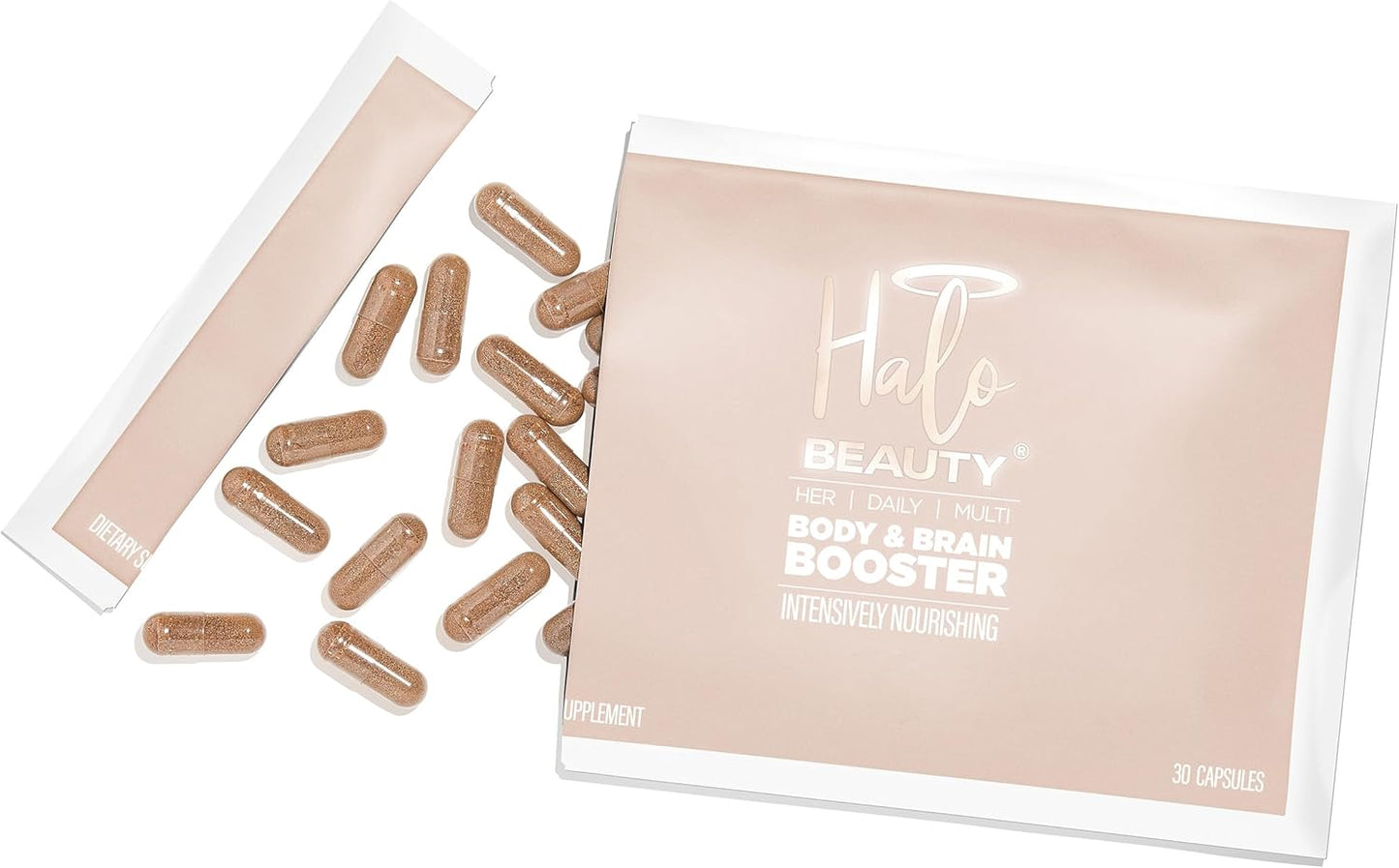 Vegan Multivitamin for Energy, Mental Clarity & Wellness - Halo Beauty Her Daily Multi Body & Brain Booster with B6, D3 & Zinc - 30 Capsules