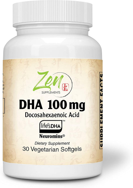 Vegan Neuromins DHA 100mg Supplement - Algae Sourced for Eye Health & Heart Health - 30 Vegcaps