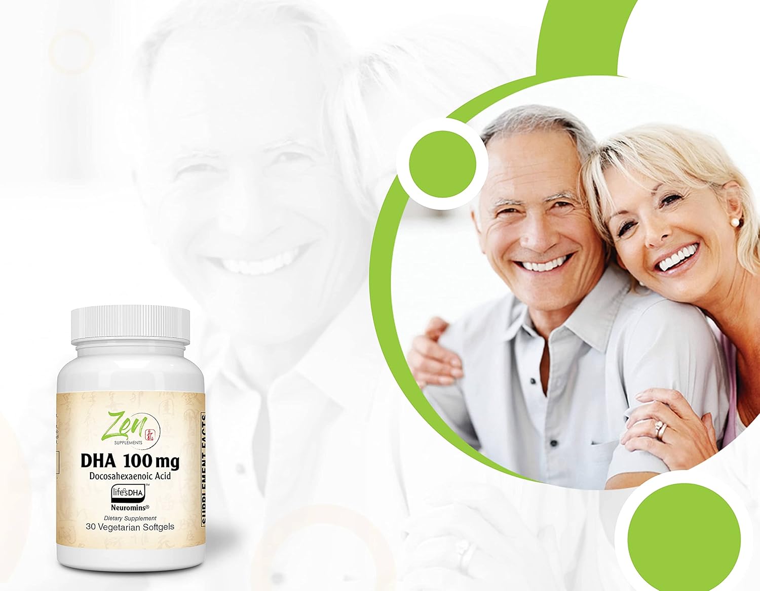 Vegan Neuromins DHA 100mg Supplement - Algae Sourced for Eye Health & Heart Health - 30 Vegcaps