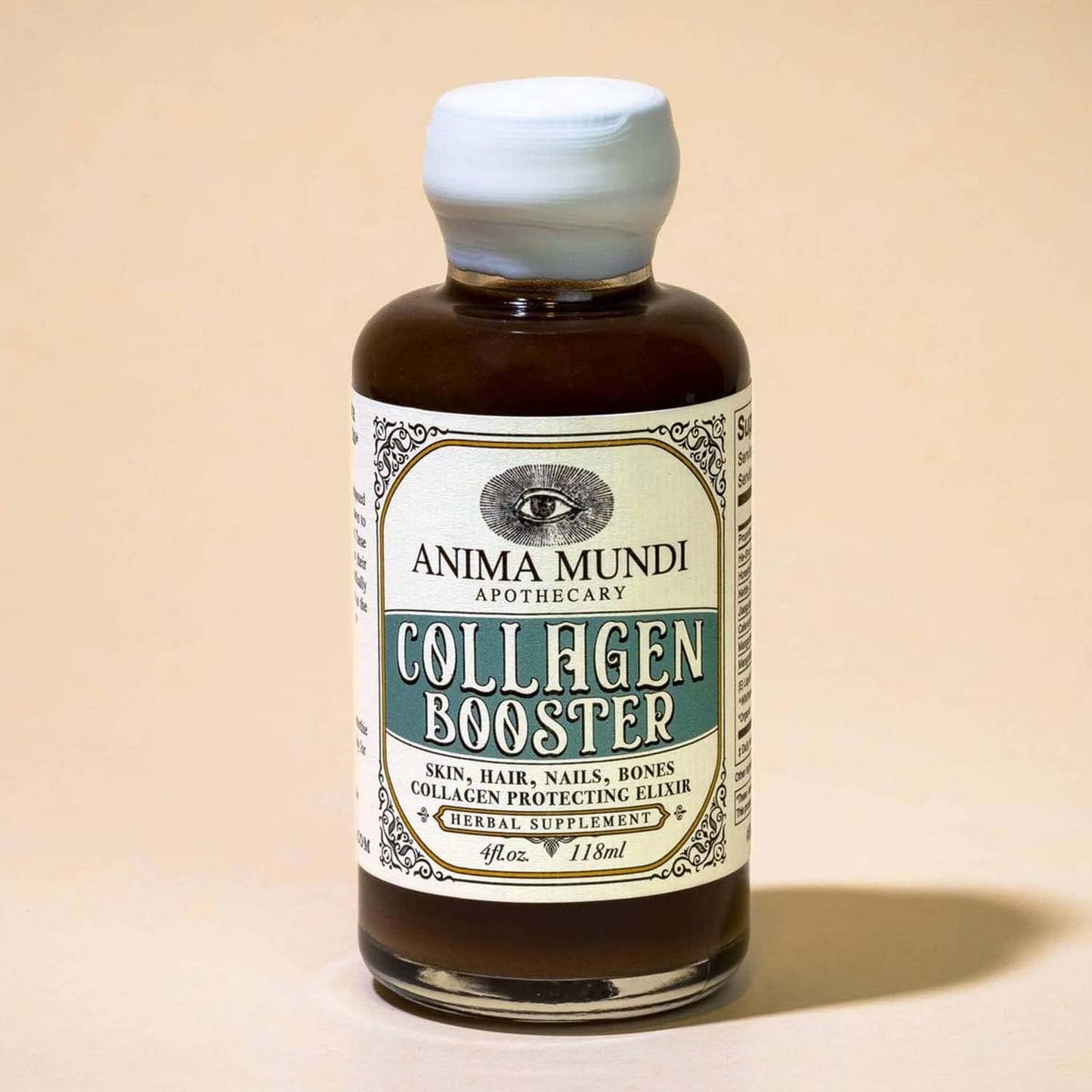 Vegan Plant-Based Collagen Booster Elixir for Hair, Skin, Nails, and Bones - Anima Mundi Apothecary Liquid Supplement (2oz)