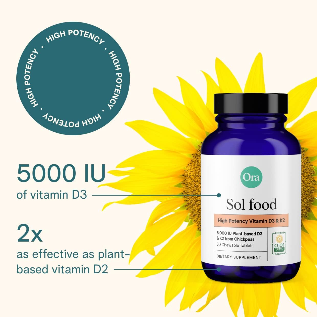 Vegan Vitamin D3 5000IU + K2 Bundle: Lichen-Based D3 & Chickpea-Based K2, 30 Chewable Tablets + Bone Health Support, 30 Tablets