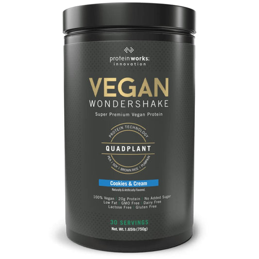 Vegan Wondershake Protein Shake - Cookies 'n' Cream Flavor | Super Smooth, Amazing Taste | 30 Servings by The Protein Works