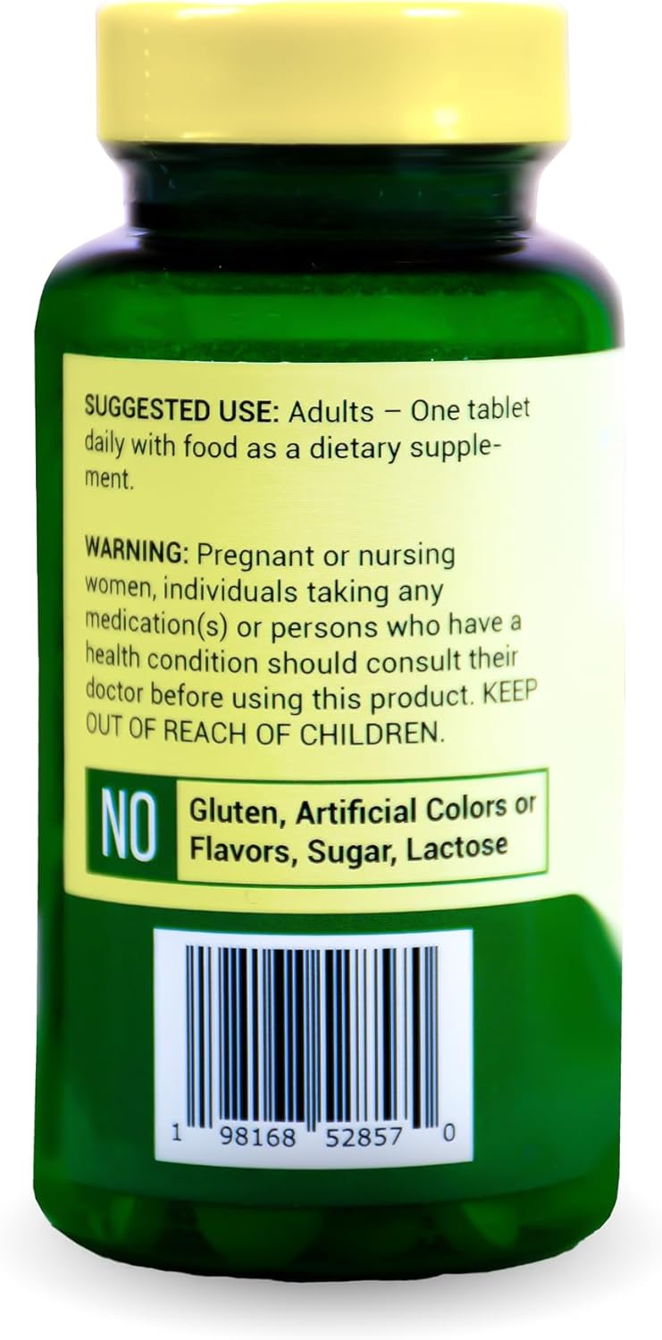 Vegetarian Magnesium Supplement Tablets for Bone and Muscle Health, 250 mg, 100 Count, Gluten-Free Formula without Sugar or Artificial Ingredients