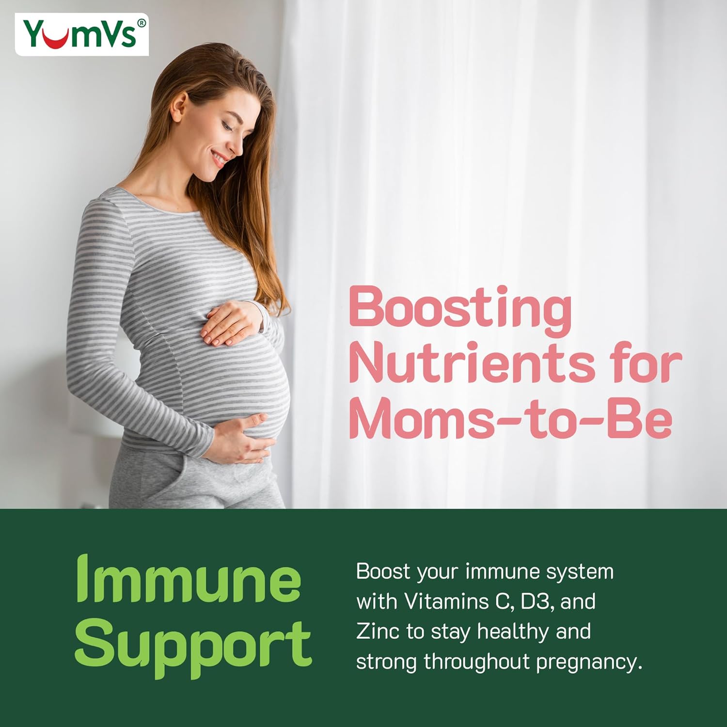 Vegetarian Prenatal Gummies with Folic Acid, Iron & Choline - 120 Count - Kosher Womens Prenatal Multivitamin